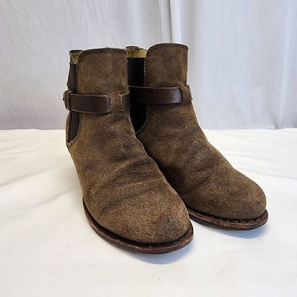 Rag & Bone Durham Burnished Suede Stretch Chelsea Ankle Booties Boots Size 5 - Picture 9 of 9